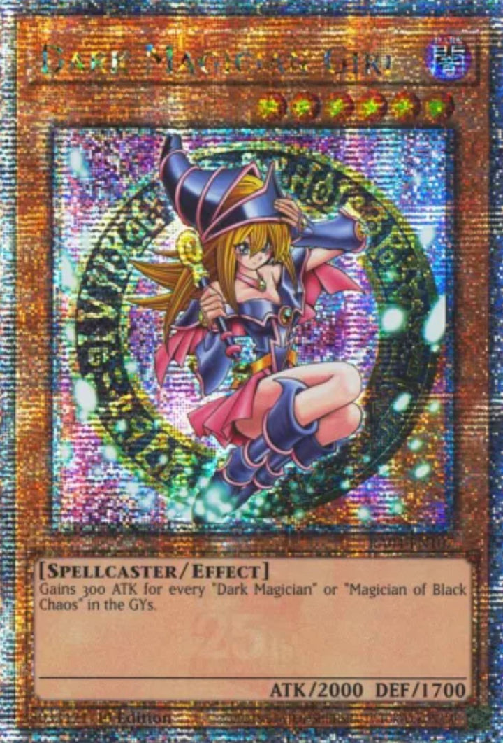 セール　遊戯王　四つ目　ブラックマジシャンガール　【25th】絵違い 遊戯王 英語版 ブラック・マジシャン・ガール 絵違い 25thレア