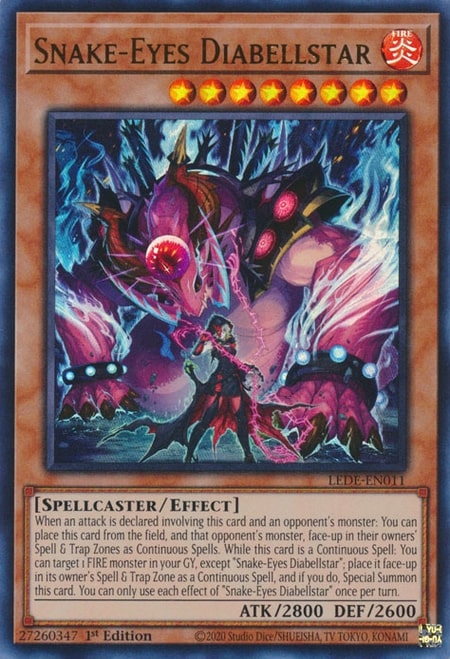 遊戯王 英語版 蛇眼の大炎魔 ウルトラ LEDE EU版 予約