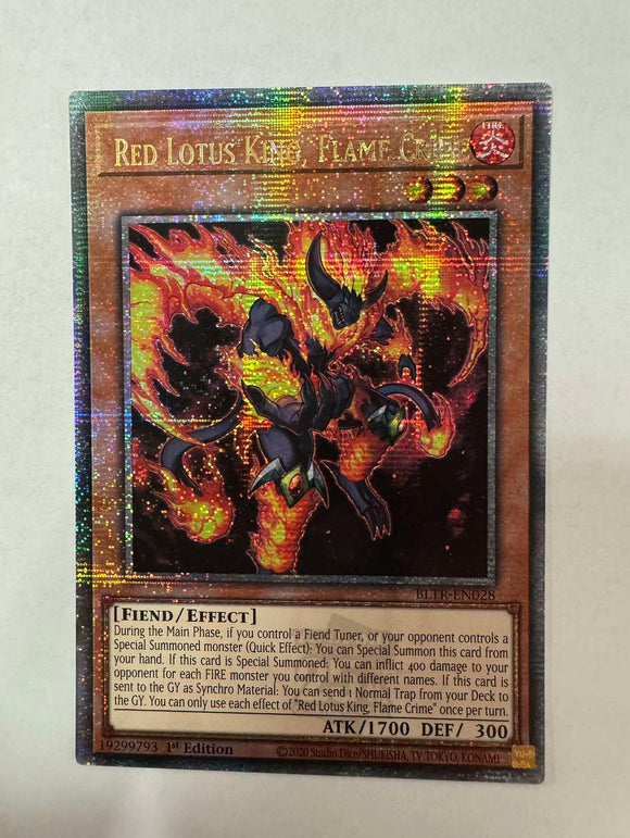 遊戯王 英語版 紅蓮王 フレイム・クライム 25THレア BLTR EU版 予約
