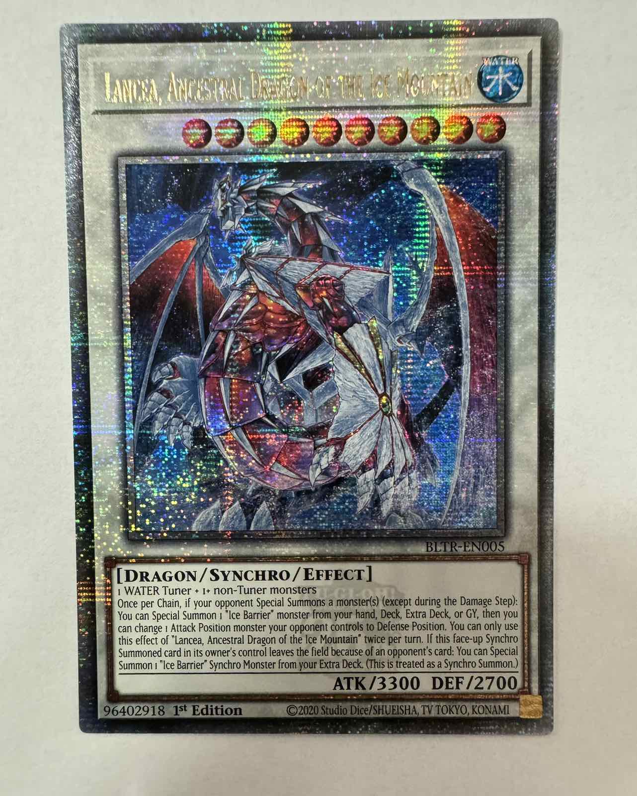 遊戯王 氷霊山の龍祖 ランセア QCシク QCレア 25th PSA 10