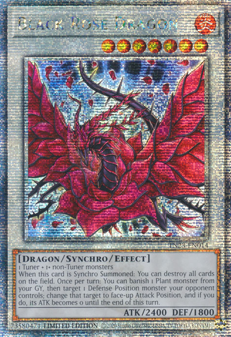 *開封済み*  遊戯王 英語版 ブラック・ローズ・ドラゴン 25thレア TN23 北米版 予約