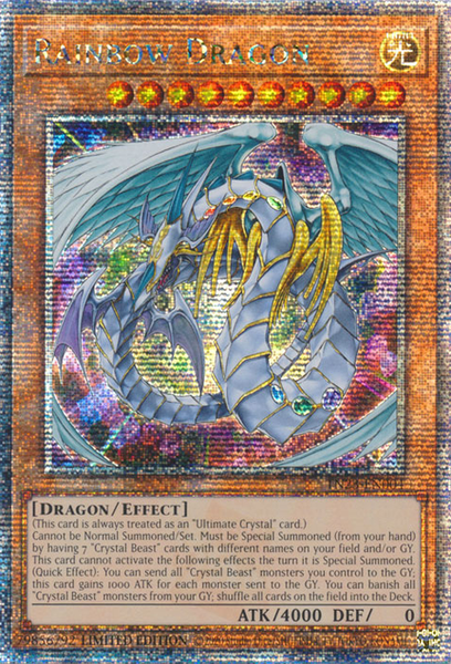 PSA9 EU版 究極宝玉神 レインボードラゴン 英語 クオシク 25th 遊戯王 英語版 究極宝玉神 レインボー・ドラゴン 25thレア TN23