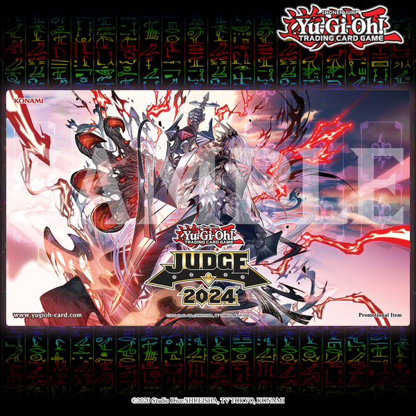 遊戯王 増援 プレイマット judge 未開封 遊戯王 公式 JUDGE 2024 赫聖の妖騎士 プレイマット 未開封 北米
