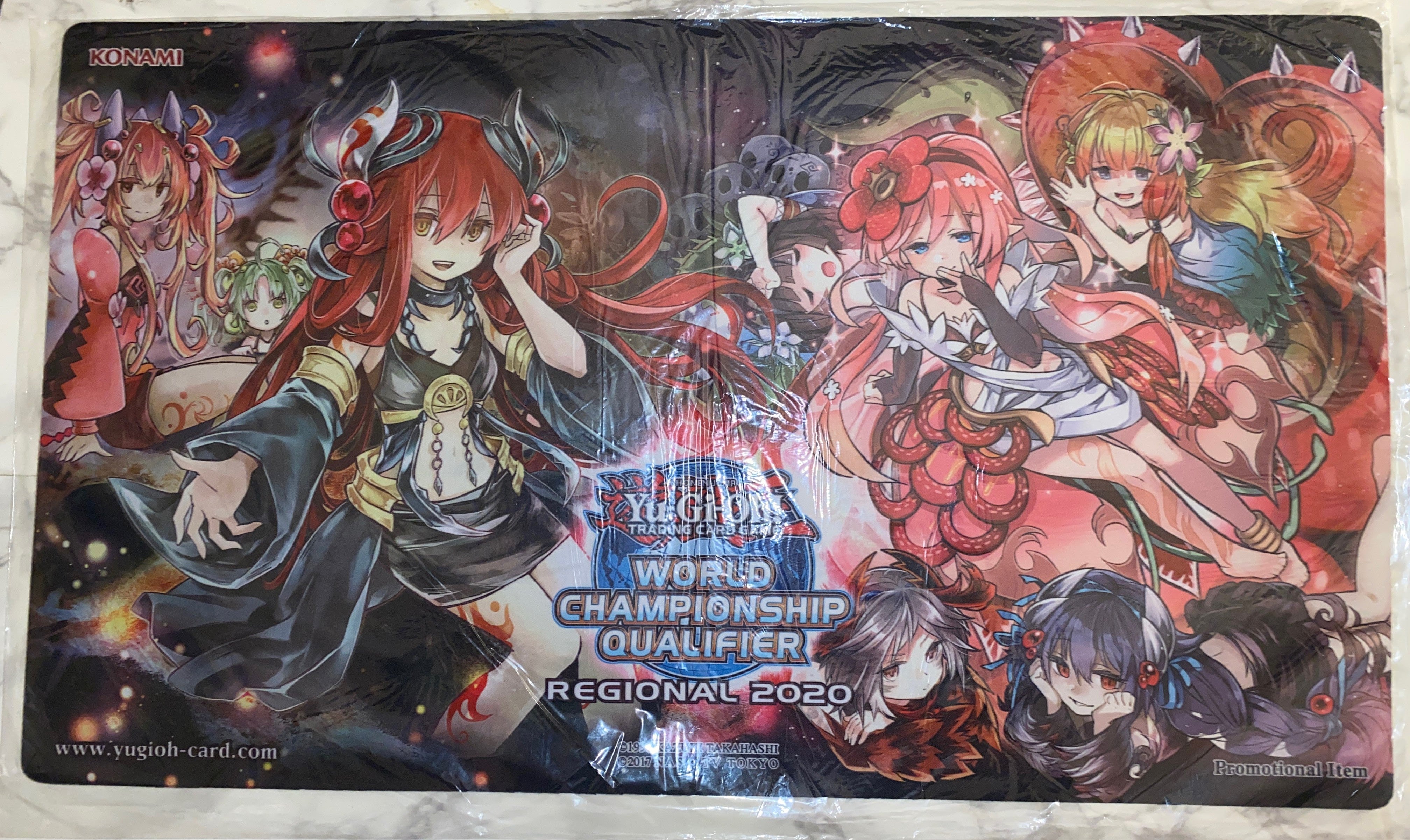 開封品　遊戯王　WCQ2020 フレシア　アロメルス　プレイマット 遊戯王 公式 WCQ REGIONAL 2020 蟲惑魔 アロメルスの蟲惑魔