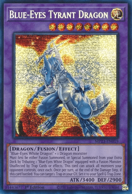 遊戯王 英語版 ブルーアイズ・タイラント・ドラゴン プリシク MP23 北米版