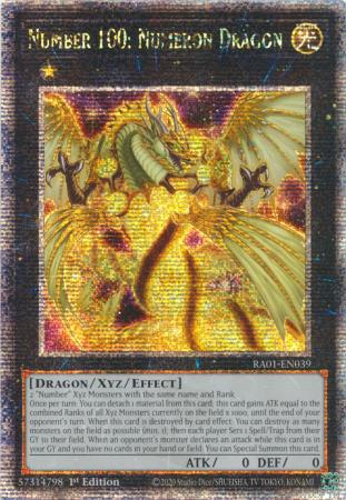 遊戯王 英語版 Ｎｏ．１００ ヌメロン・ドラゴン 25thレア RA01 北米版 予約