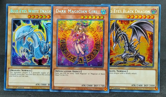 遊戯王 英語版 ブラックマジシャンガール・真紅眼の黒竜・青眼の白龍 プリシク MP22 北米版