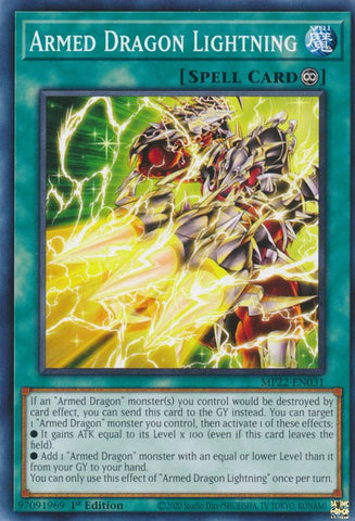 遊戯王 英語版 武装竜の震霆 字レア MP22 EU版