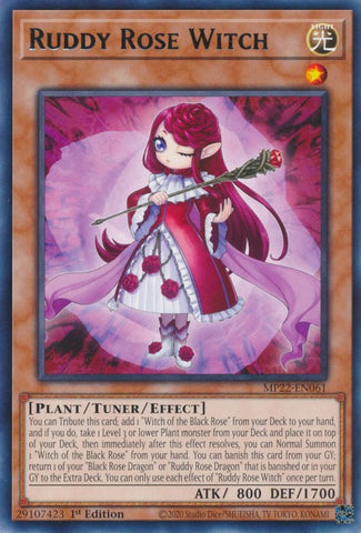 遊戯王 英語版 紅蓮薔薇の魔女 字レア MP22 EU版